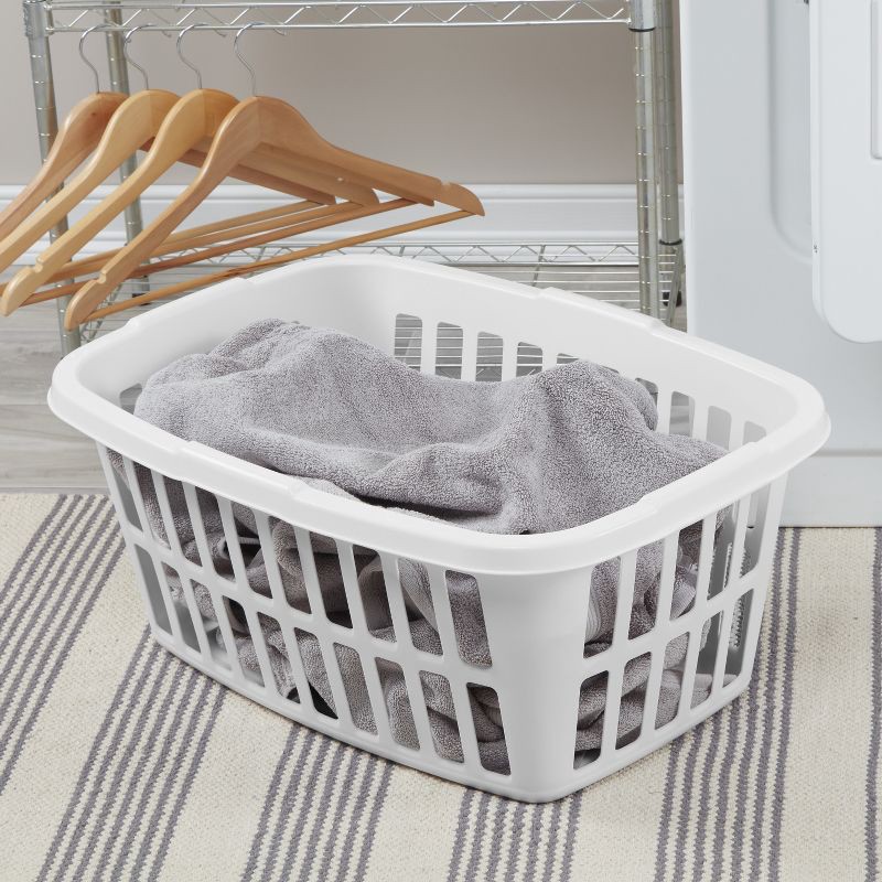 slide 4 of 6, 1.5bu Laundry Basket White - Brightroom™, 1 ct