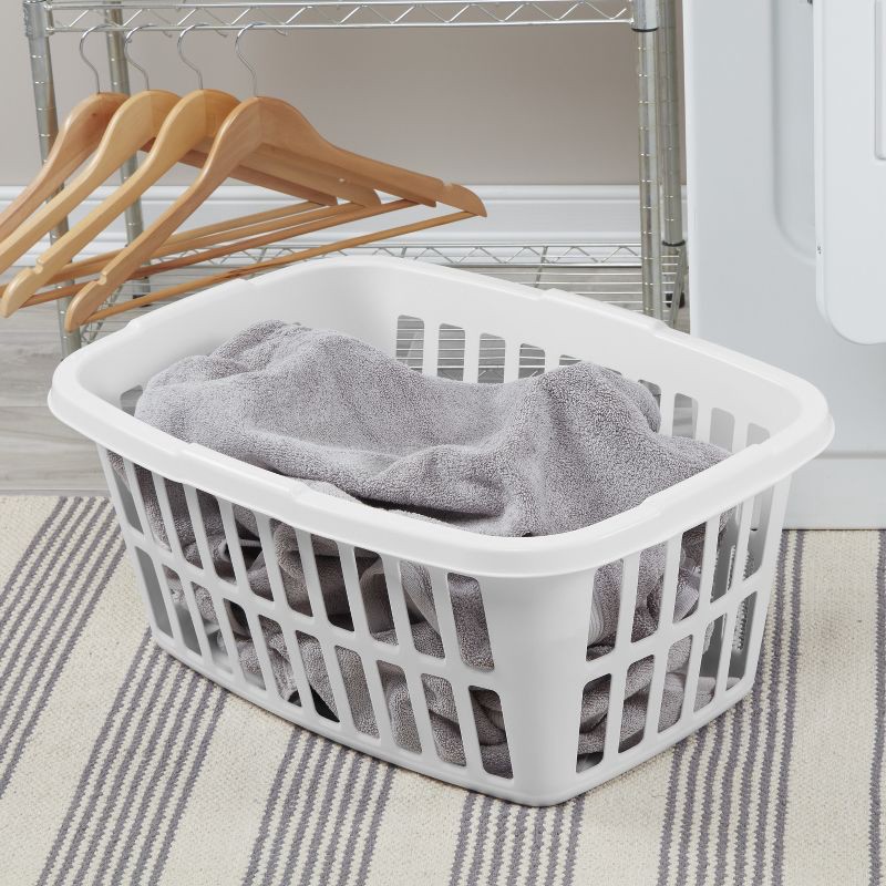 slide 4 of 7, 1.5bu Laundry Basket White - Brightroom™, 1 ct