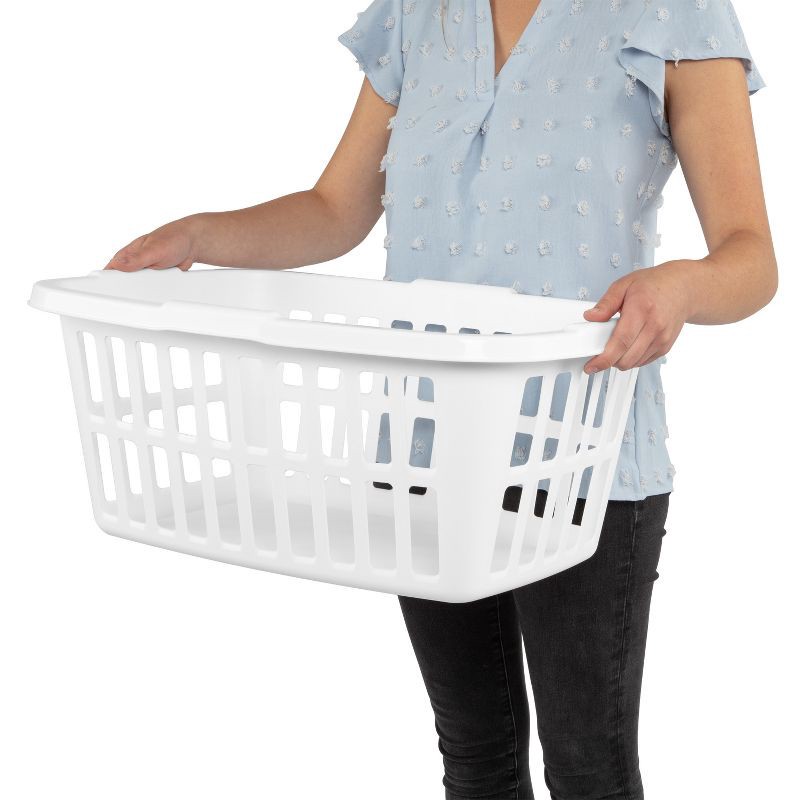 slide 5 of 6, 1.5bu Laundry Basket White - Brightroom™, 1 ct
