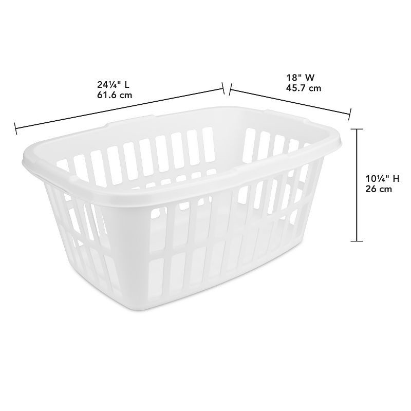 slide 7 of 7, 1.5bu Laundry Basket White - Brightroom™, 1 ct