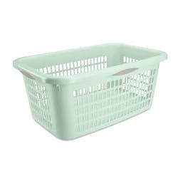 2bu Laundry Basket Green - Brightroom™: Portable Plastic Clothes Organizer with Built-In Handles, 70.4L Capacity