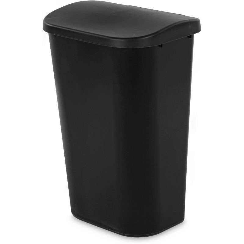 slide 1 of 7, 11.3gal Lift Top Waste Basket Black - Brightroom™: Kitchen Trash Can, Fingerprint-Resistant, Indoor Trash Bin, 11.3 gal