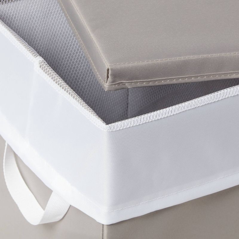 slide 3 of 3, Laundry Hamper with Lift Liner and Lid Gray - Brightroom™, 1 ct