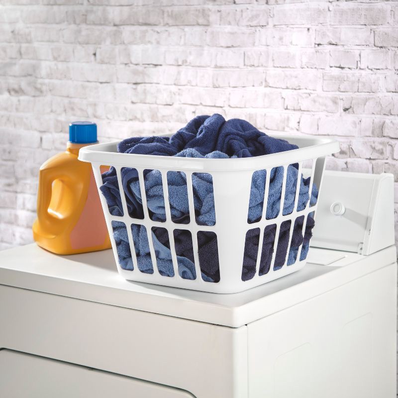 slide 4 of 5, 1.25bu Laundry Basket White - Brightroom, 1 ct