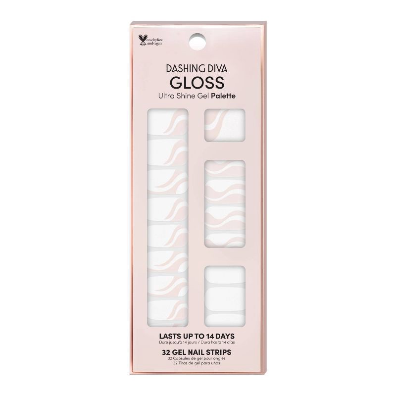 slide 1 of 3, Dashing Diva Gloss Gel Nail Art Strip - Yin & Yang - 32ct, 32 ct