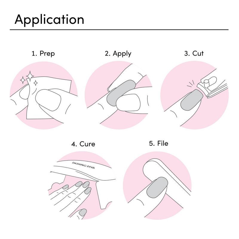 slide 6 of 9, Dashing Diva Glaze Semi-Cured Gel Nail Polish Strips Starter Kit - Clear - 32ct, 32 ct