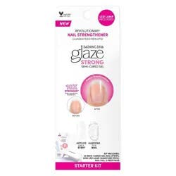 Dashing Diva Glaze Semi-Cured Gel Nail Polish Strips Starter Kit - Clear - 32ct