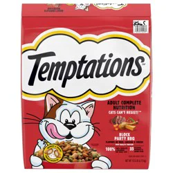 TEMPTATIONS Block Party BBQ Flavor Adult Dry Cat Food, 13.5 lb. Bag