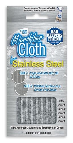 slide 1 of 1, Bar Keepers Friend Stainless Steel Microfiber Cloth, 1 ct