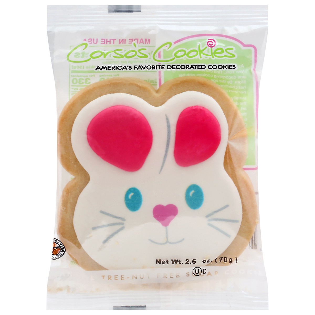 slide 7 of 11, Corso's Cookies Decorated Cookie Shortbread Bunny Cookie, 2.5 oz