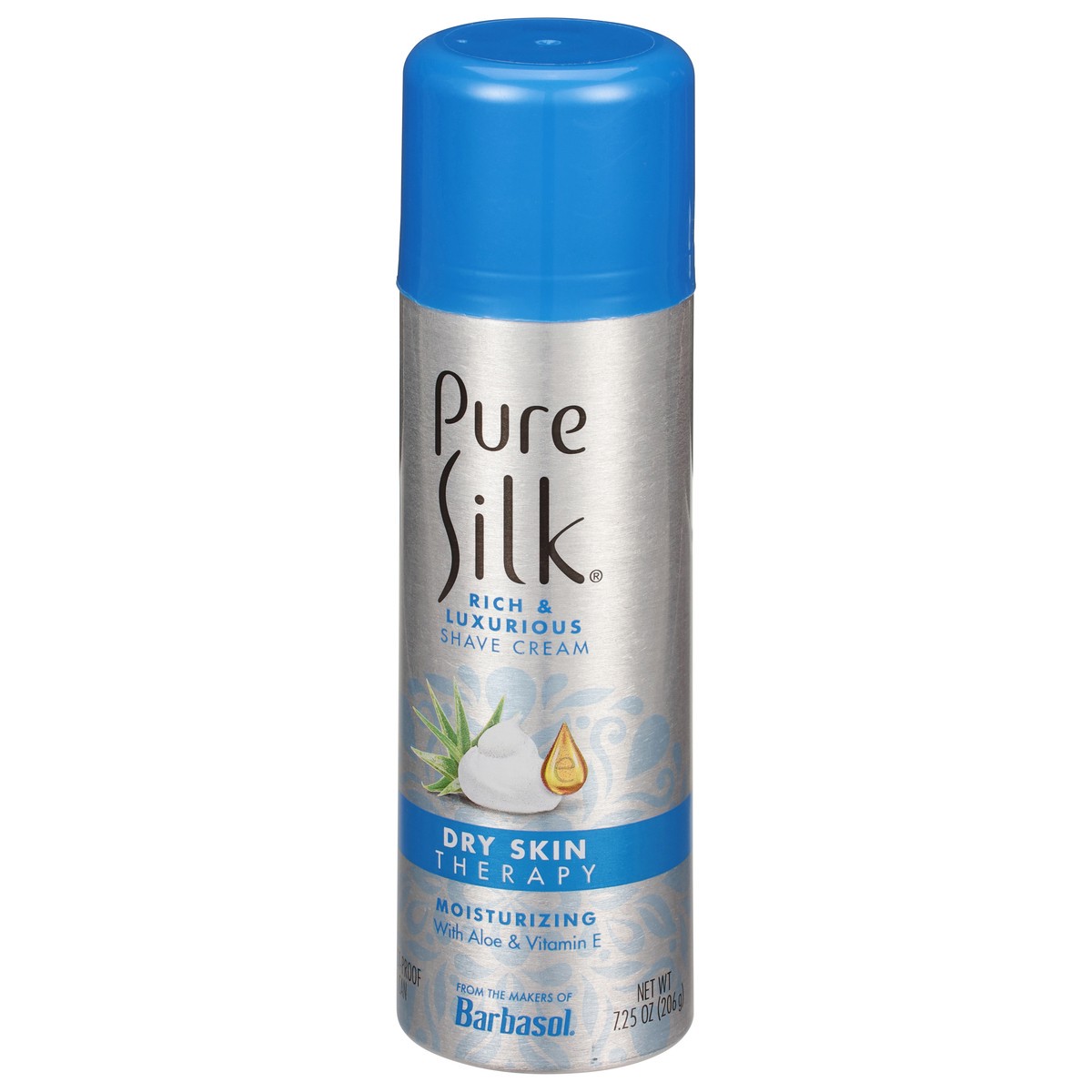 slide 6 of 14, Pure Silk Dry Skin Therapy Rich & Luxurious Shaving Cream 7.25 oz, 7.25 oz