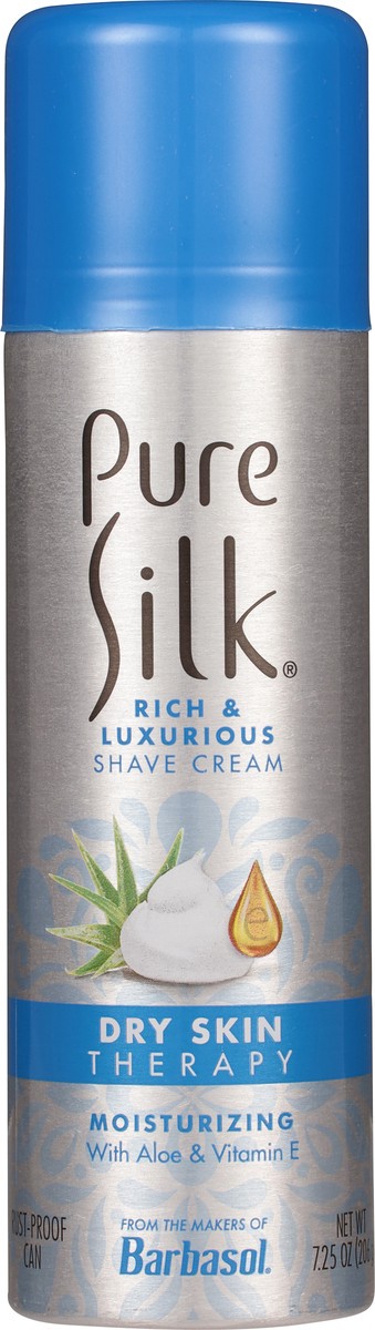 slide 12 of 14, Pure Silk Dry Skin Therapy Rich & Luxurious Shaving Cream 7.25 oz, 7.25 oz