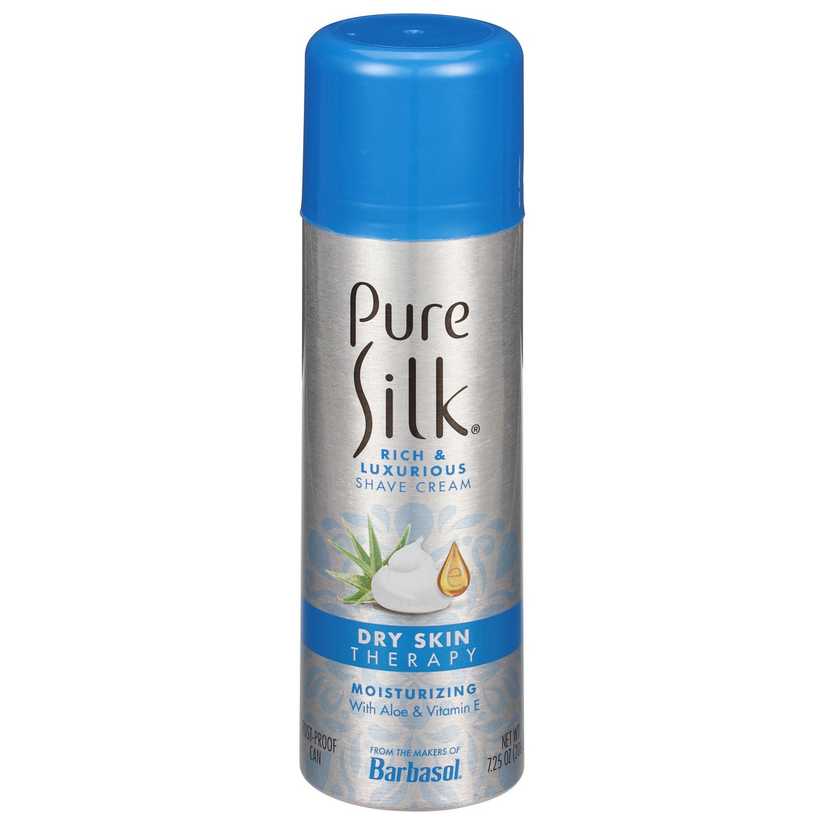 slide 1 of 14, Pure Silk Dry Skin Therapy Rich & Luxurious Shaving Cream 7.25 oz, 7.25 oz