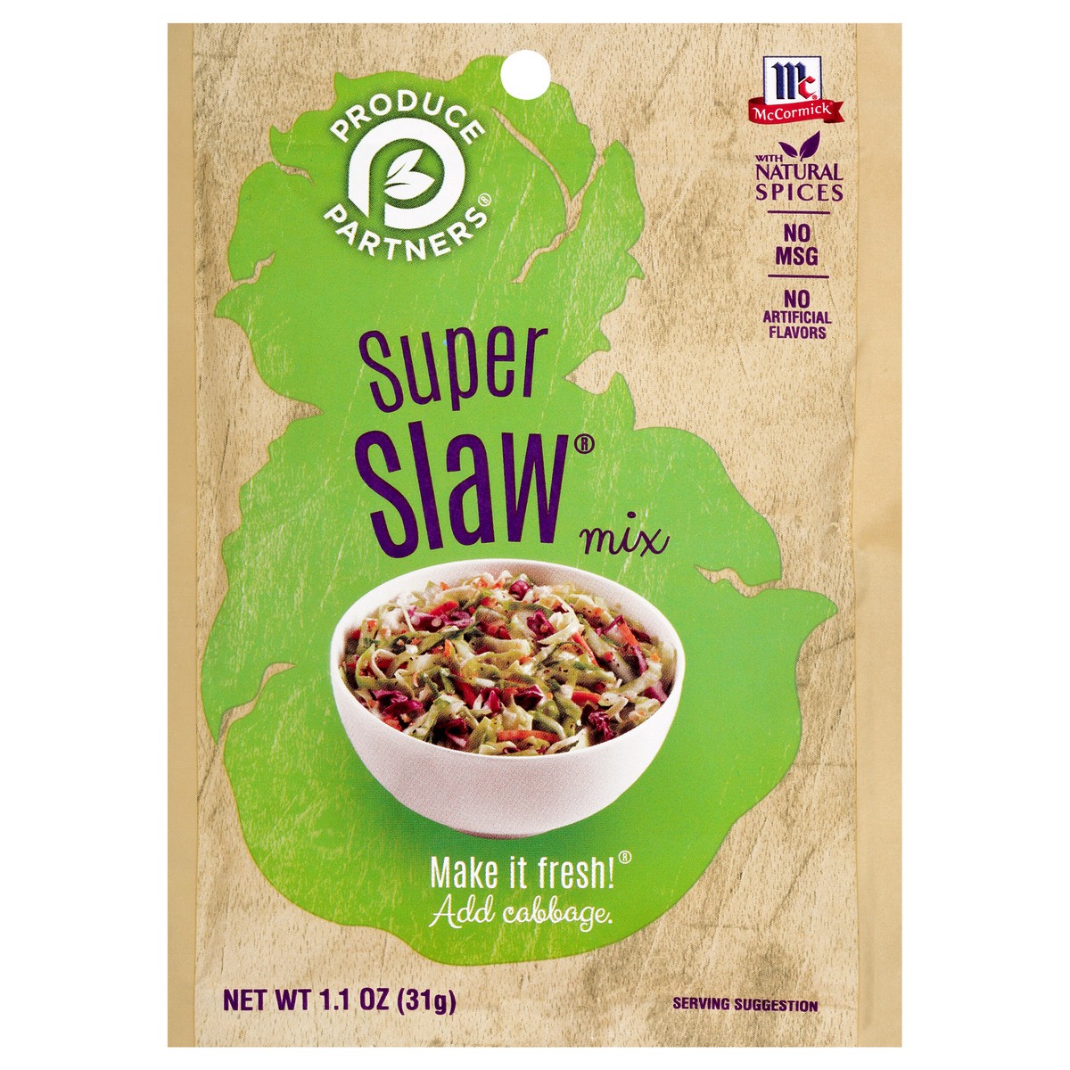 slide 1 of 5, McCormick Produce Partners Cole Slaw Mix, 1.1 oz