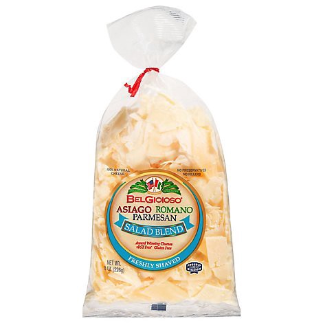 slide 1 of 1, Belgioioso Salad Blend With Asiago Romano & Parmesan Cheese Bag - 8 Oz, 8 oz