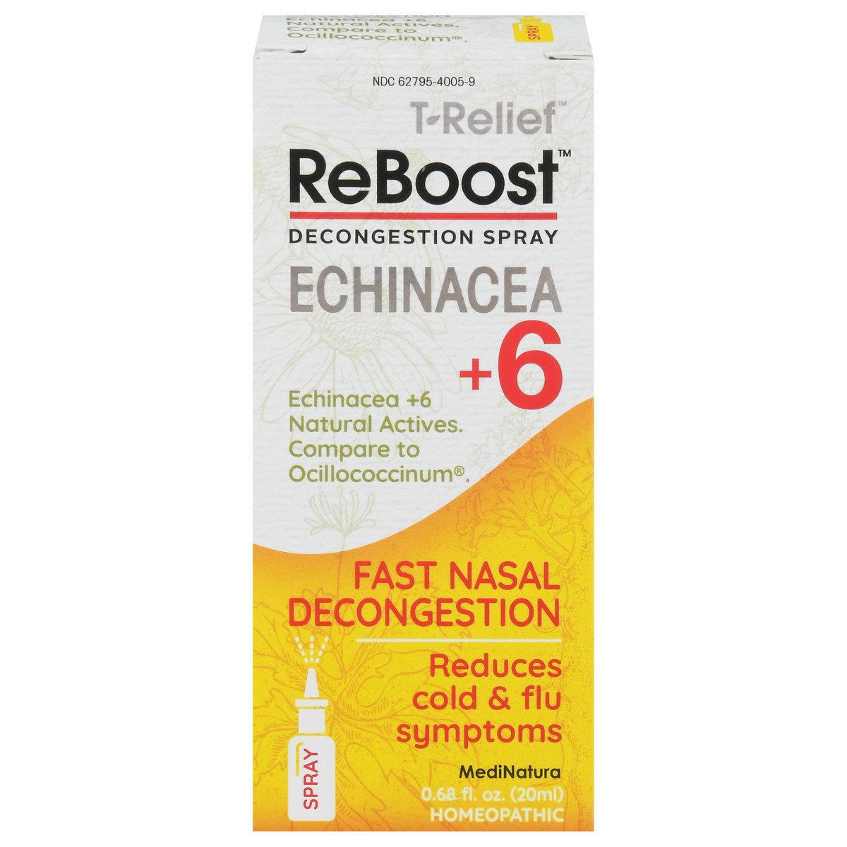 slide 1 of 13, ReBoost T-Relief Echinacea +6 Decongestion Spray 0.68 fl oz, 0.68 fl oz