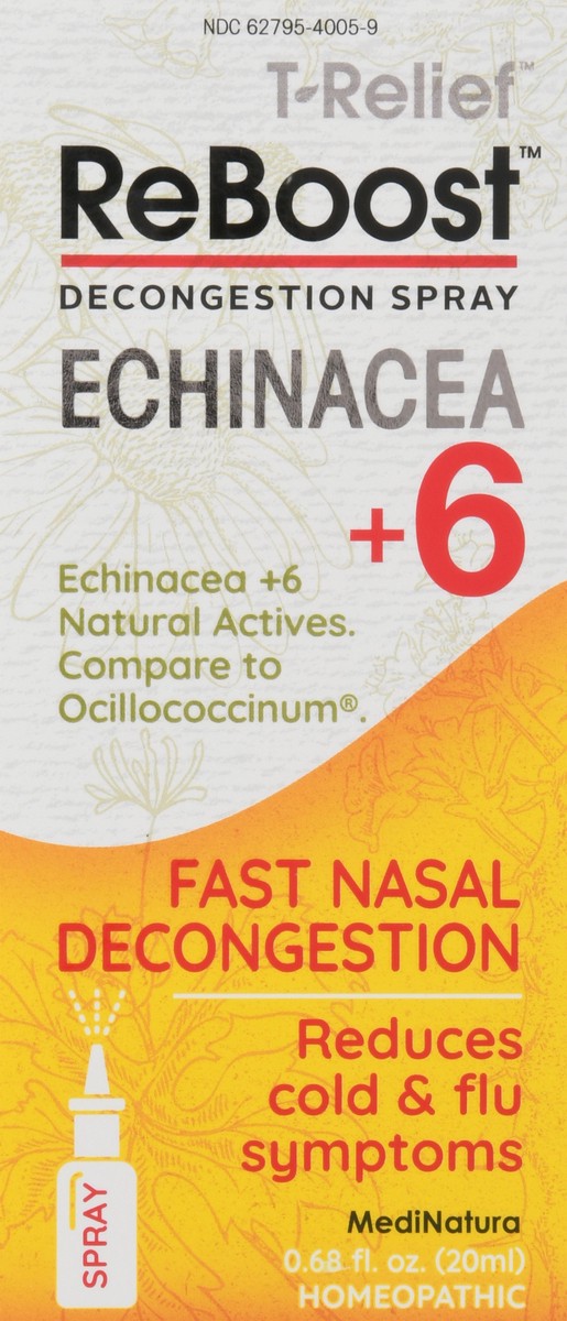 slide 9 of 13, ReBoost T-Relief Echinacea +6 Decongestion Spray 0.68 fl oz, 0.68 fl oz