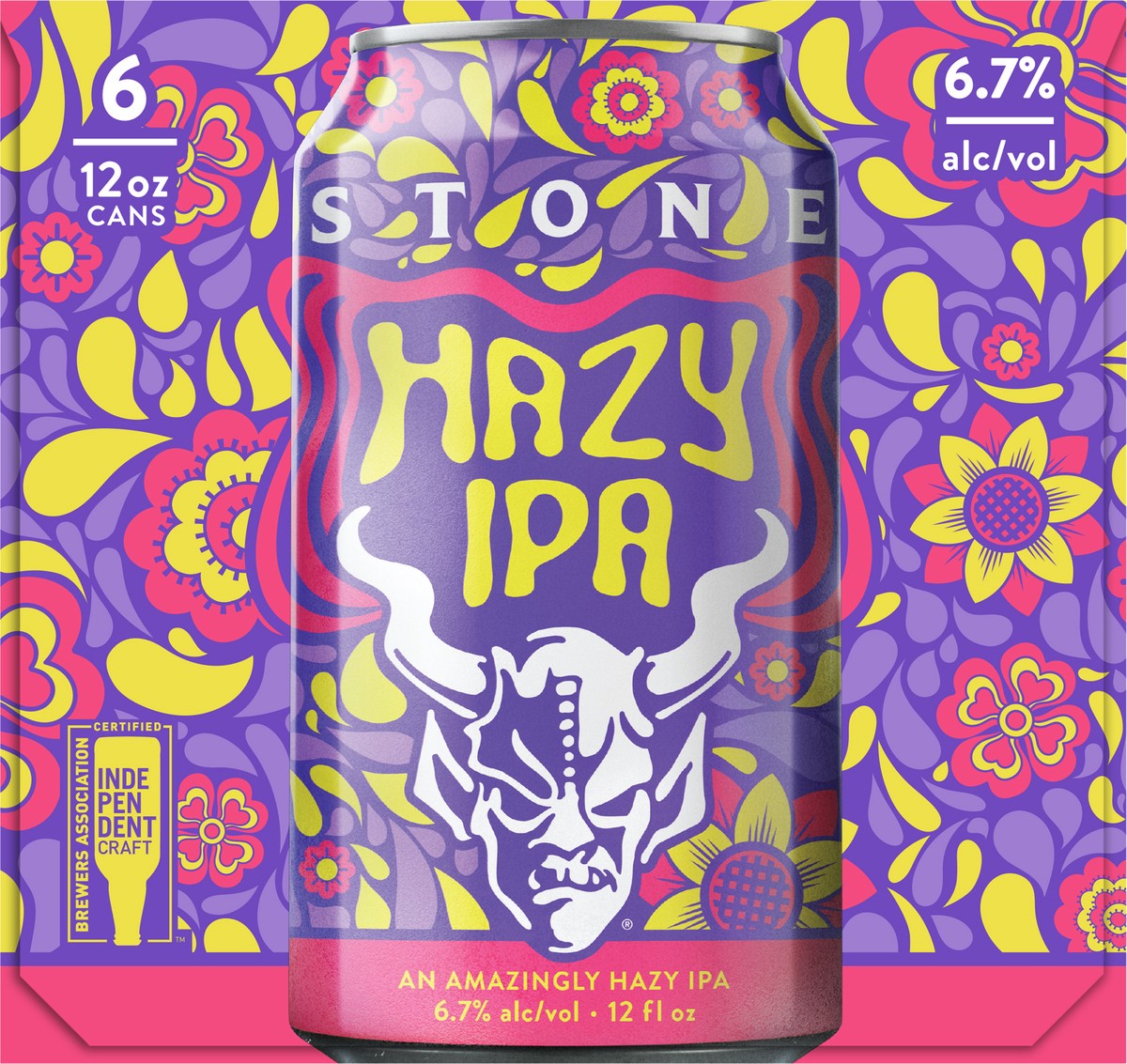 slide 4 of 4, Stone Hazy IPA Beer 6 - 12 oz Cans, 6 ct; 12 oz