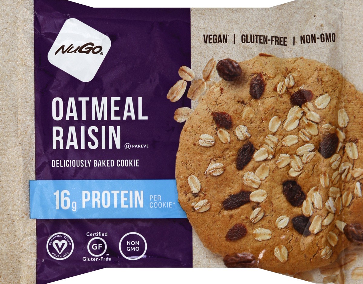 slide 3 of 6, NuGo Oatmeal Raisin Protein Cookie, 3.5 oz