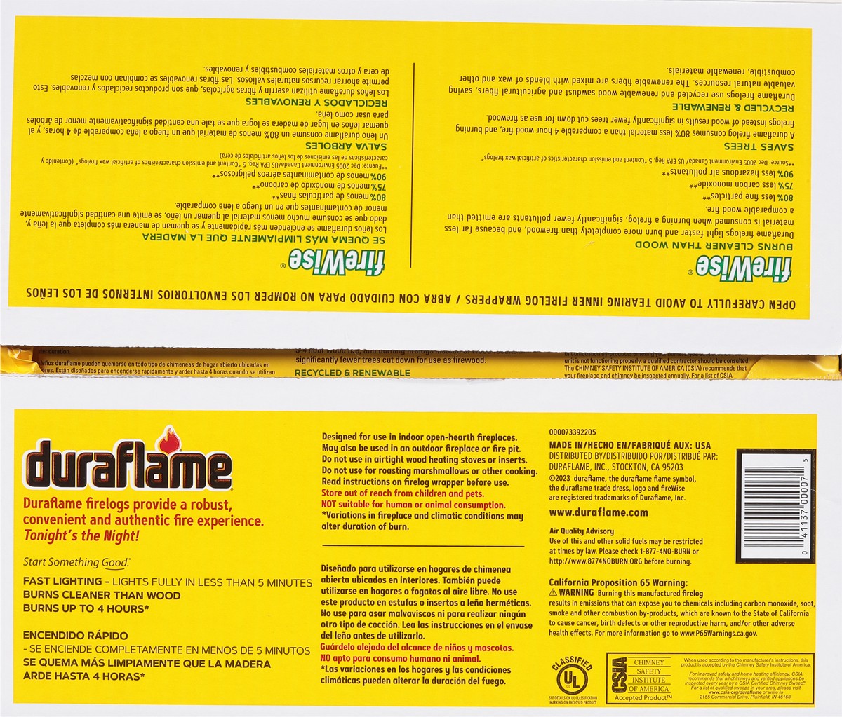 slide 9 of 9, Duraflame Fire Logs, 6 ct; 6 lb