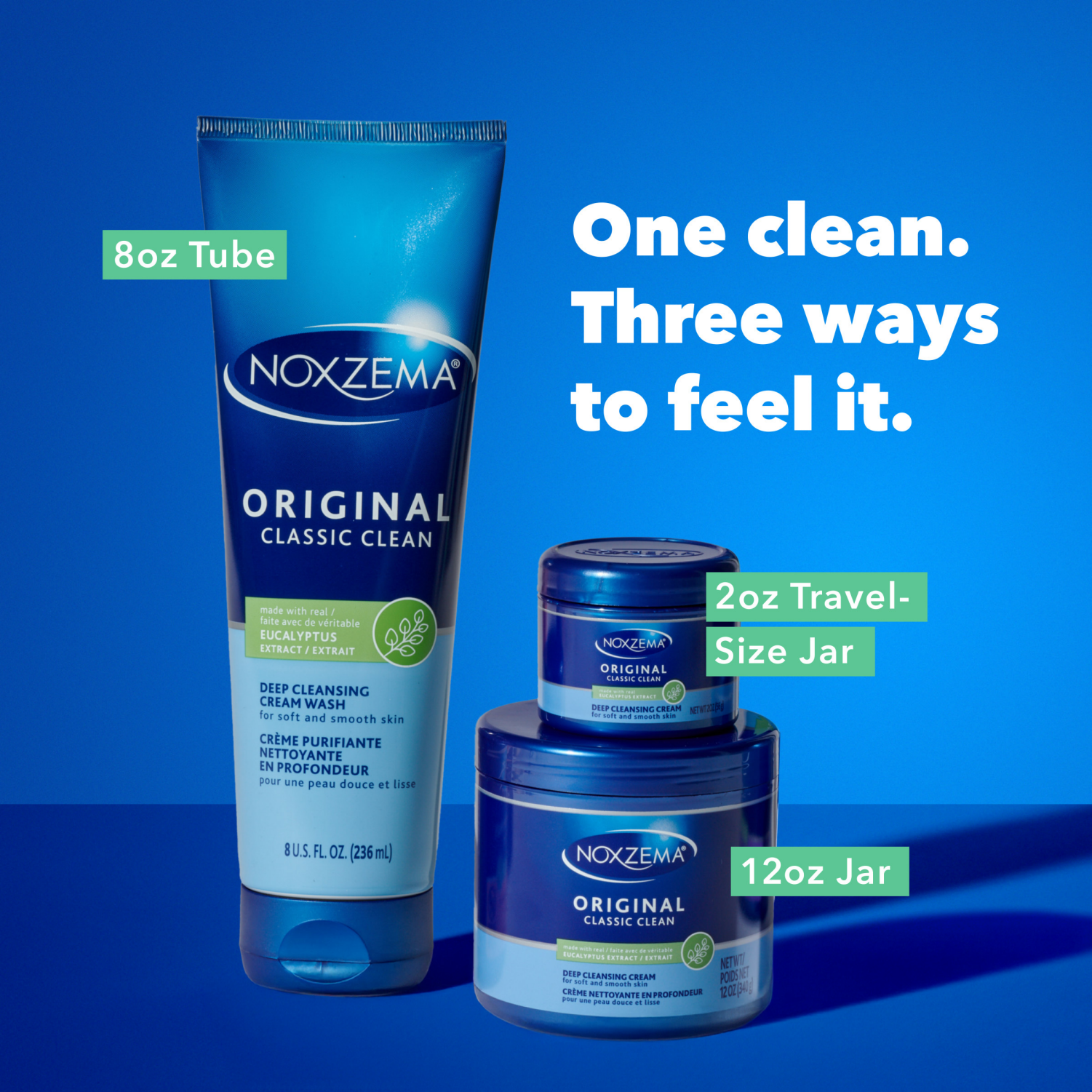 slide 2 of 8, Noxzema Deep Cleansing Cream For healthy-looking and soft skin Original Face Cleanser Face Wash Removes Dirt, Makeup and Oil, 236 ml