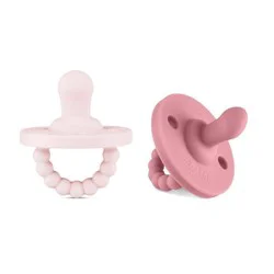 Ryan & Rose Flat Pacifier - Assorted Pink - 2pk