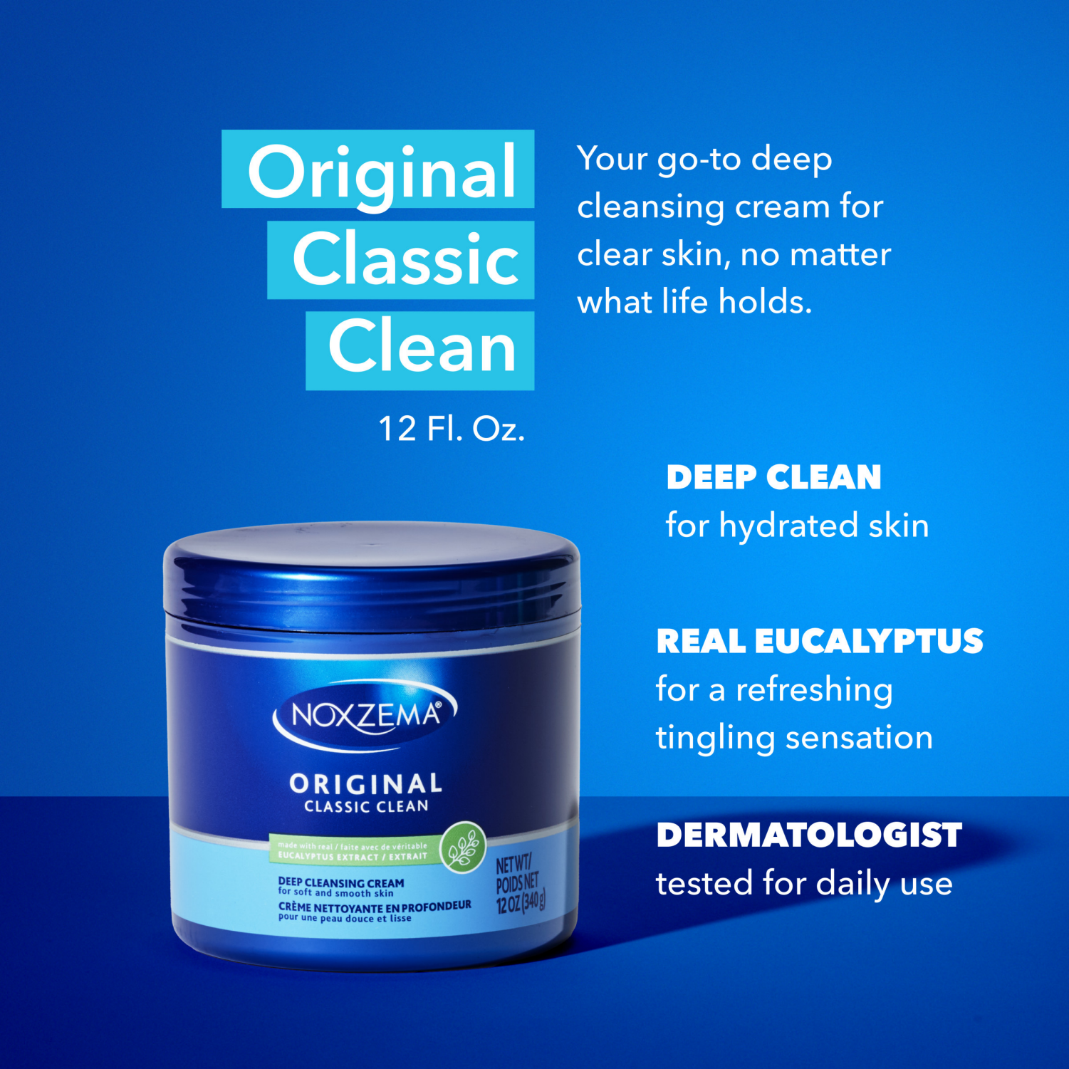 slide 6 of 8, Noxzema Classic Clean Original Cleansing Cream 12.0 oz, 12 oz