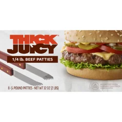 Holten - Thick' N Juicy Quarter Pound Beef Patties (32 Oz)