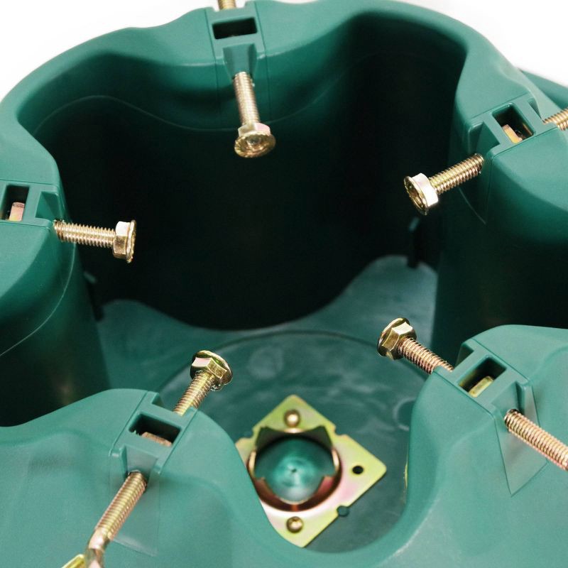 slide 3 of 4, Panacea Products Panacea Green Plastic Christmas Tree Stand up to 8ft: Indoor Use, 55 lb Capacity, 19.75" Depth, 19.25" Width, 8 ft, 55 lb