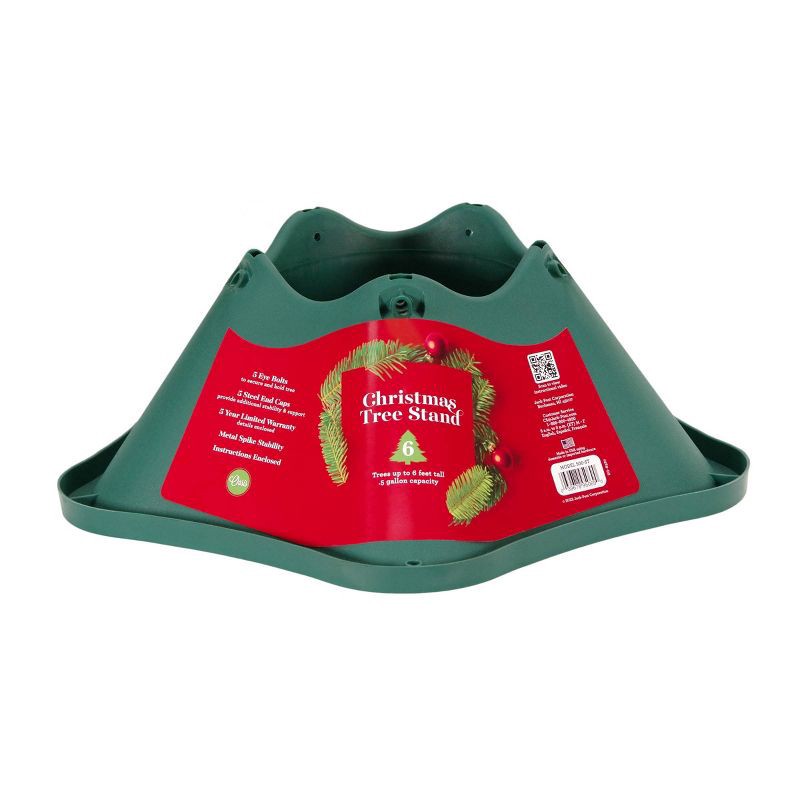 slide 2 of 4, Panacea Products Panacea Green Plastic Christmas Tree Stand up to 6ft, 6 ft