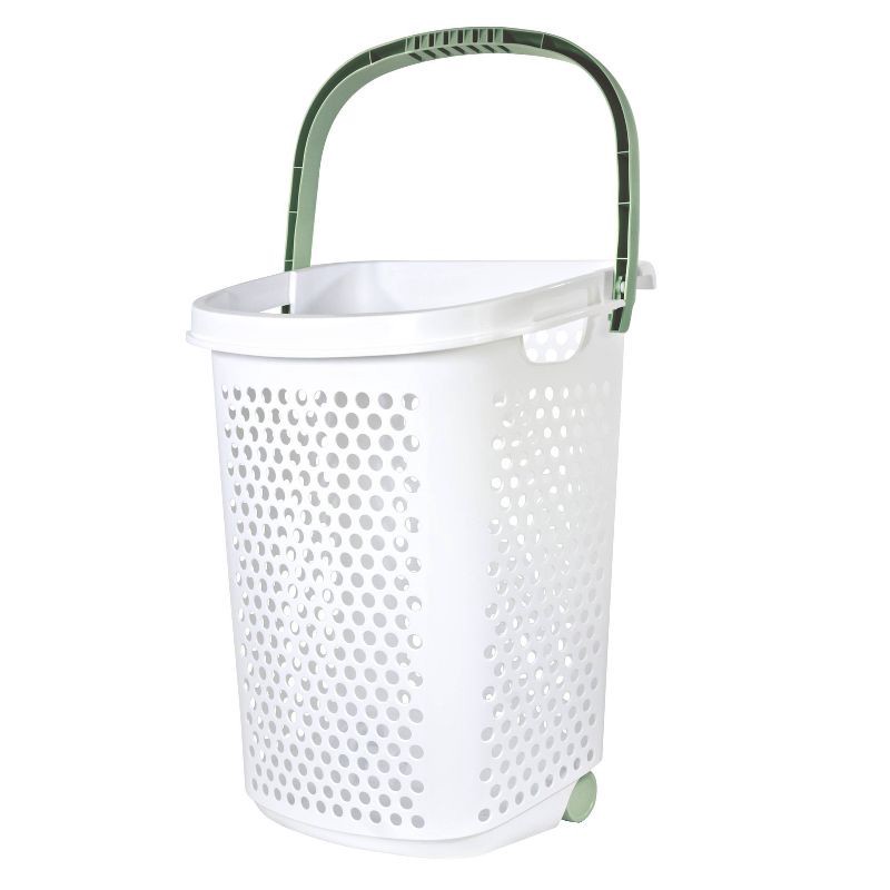 slide 5 of 6, Home Logic Rolling Laundry Hamper White, 1 ct