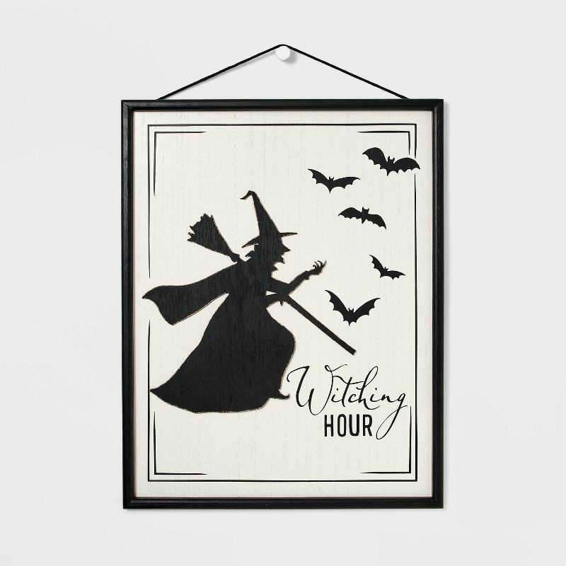 slide 1 of 3, Witching Hour Halloween Wall Sign - Hyde & EEK! Boutique, 1 ct