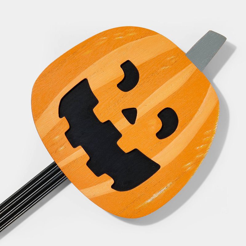 slide 2 of 3, Wood Pumpkin Halloween Decorative Yard Stake - Hyde & EEK! Boutique, 1 ct
