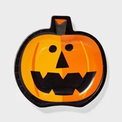 20ct Disposable Pumpkin-Shaped Halloween Dinner Plates - Hyde & EEK! Boutique