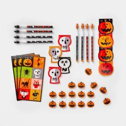 48pc Notebooks/Pencils/Erasers/Stickers Halloween Party Favors - Hyde & EEK! Boutique