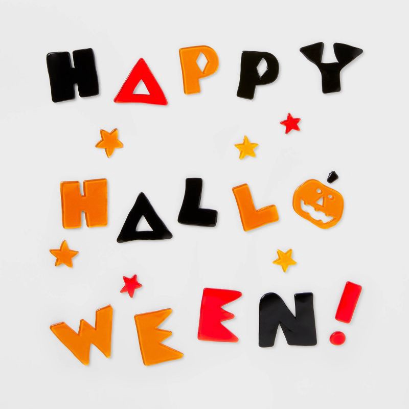 slide 1 of 3, Happy Halloween Gel Window Clings - Hyde & EEK! Boutique, 1 ct
