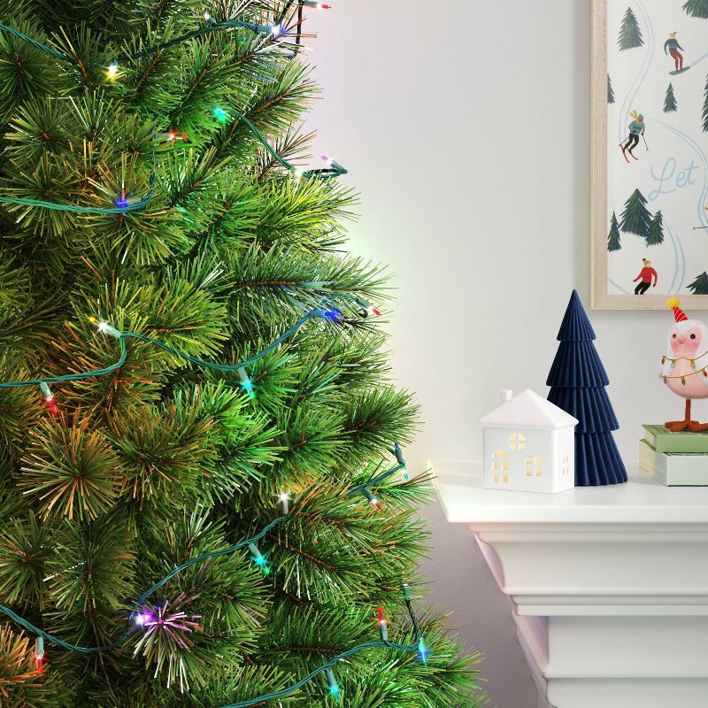 slide 2 of 4, 100ct LED Indoor Outdoor Smooth Mini Christmas String Lights Multicolor with Green Wire - Wondershop™: UL Listed, Electric Powered, 100 ct