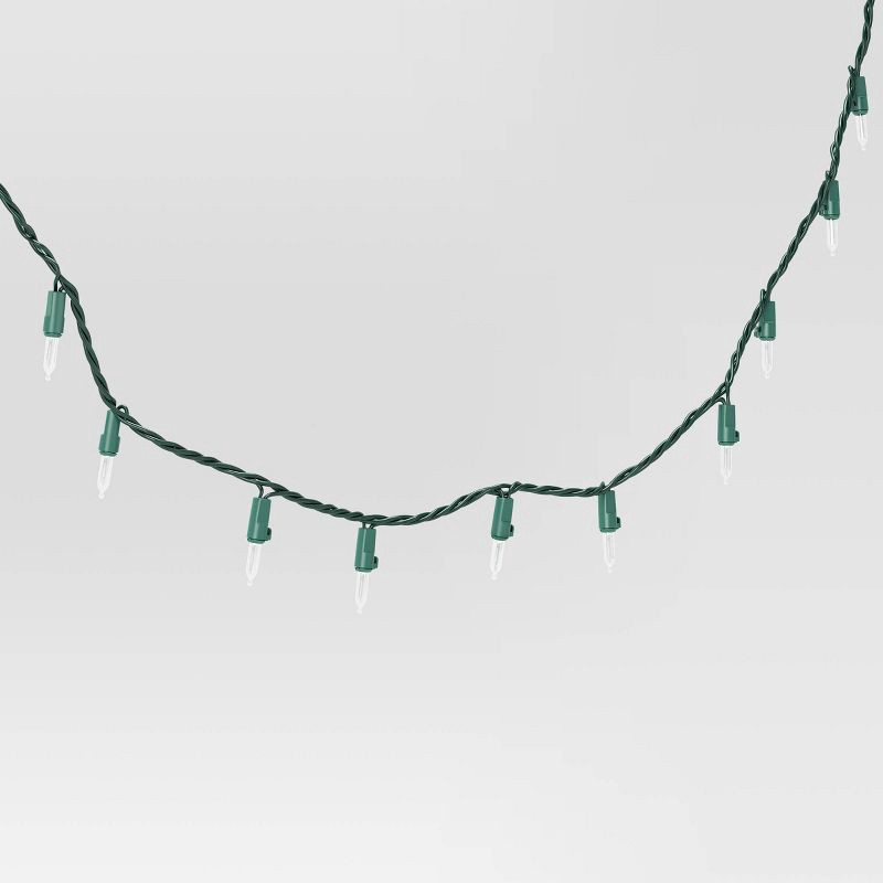slide 3 of 4, 100ct LED Smooth Mini Christmas String Lights Warm White with Green Wire - Wondershop™: Indoor/Outdoor, UL Listed, Electric, 100 ct