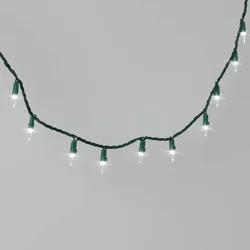 100ct LED Smooth Mini Christmas String Lights Warm White with Green Wire - Wondershop™: Indoor/Outdoor, UL Listed, Electric