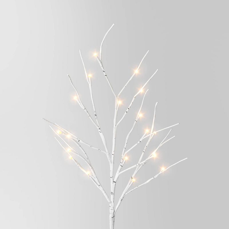 slide 5 of 5, 3pc 60ct 30" H Christmas LED Faux Birch Artificial Twig Stake Lights with Warm White LED's - Wondershop™, 3 ct, 60 ct