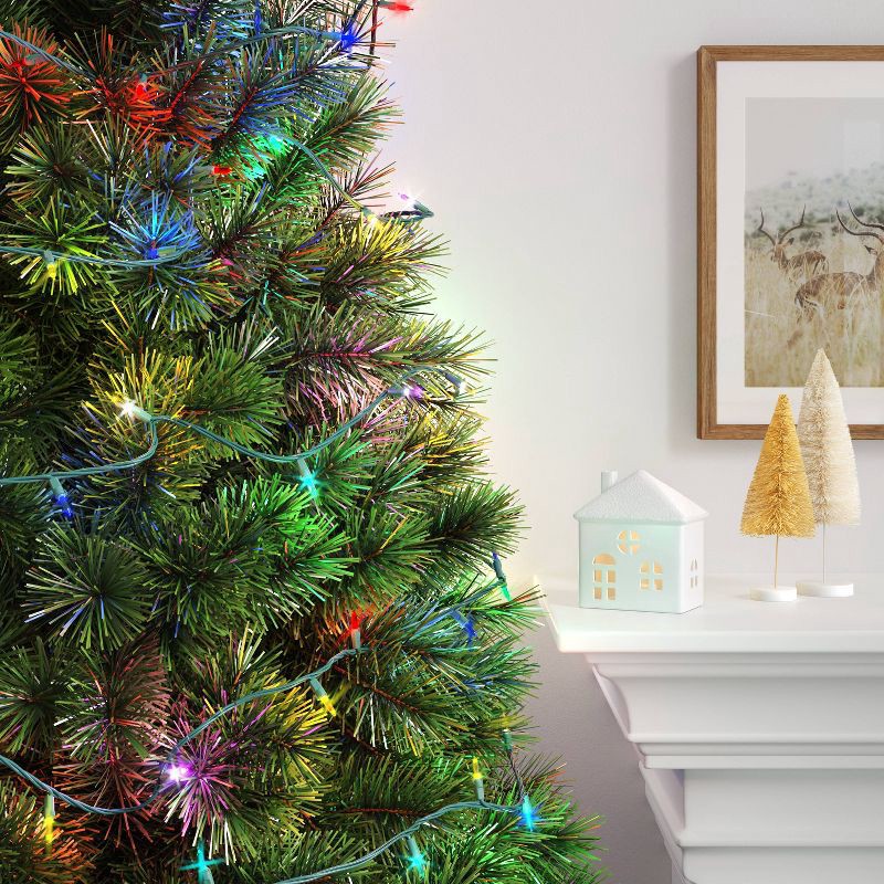 slide 2 of 5, 100ct LED Smooth Mini Christmas String Lights with Twinkle - Wondershop™, 100 ct