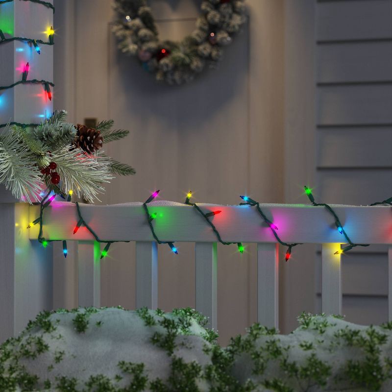 slide 2 of 4, 350ct Incandescent Mini Christmas String Lights Multi-Color with Green Wire - Wondershop™: UL Listed, Indoor/Outdoor Use, 350 ct
