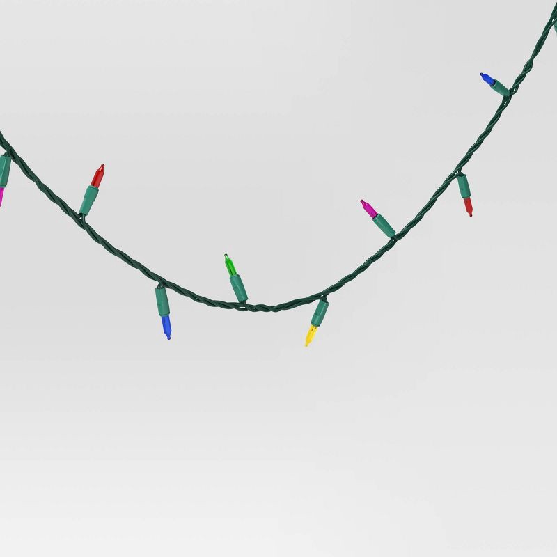 slide 3 of 4, 350ct Incandescent Mini Christmas String Lights Multi-Color with Green Wire - Wondershop™: UL Listed, Indoor/Outdoor Use, 350 ct