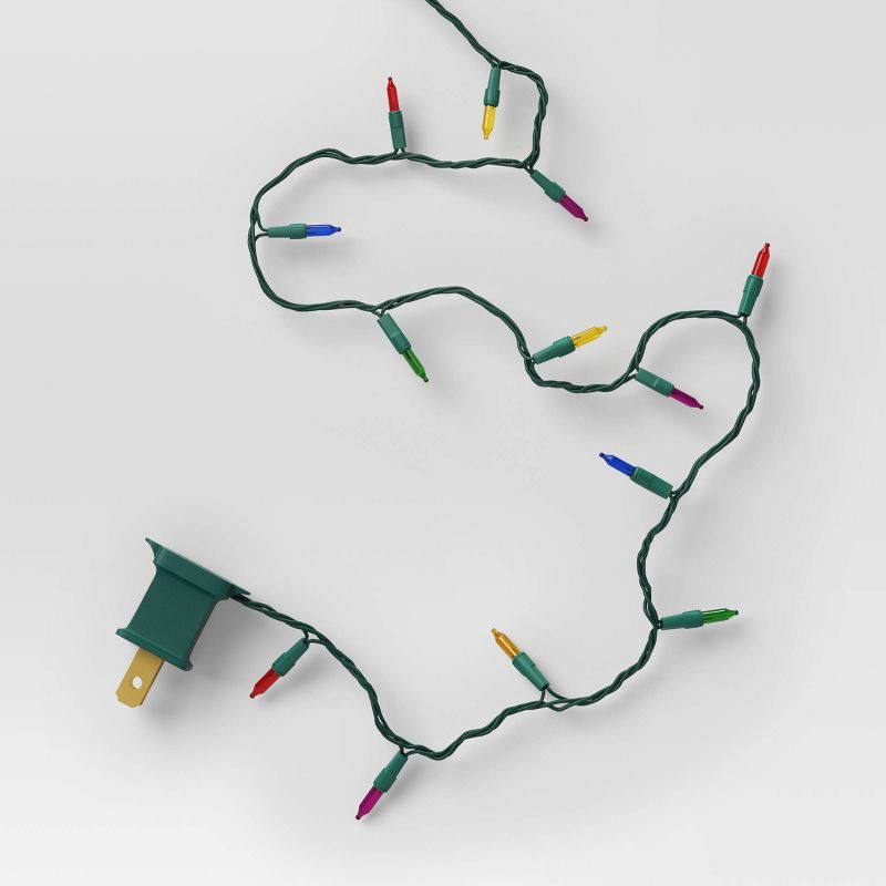 slide 4 of 4, 350ct Incandescent Mini Christmas String Lights Multi-Color with Green Wire - Wondershop™: UL Listed, Indoor/Outdoor Use, 350 ct