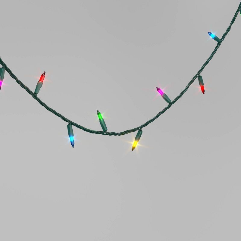 slide 1 of 4, 350ct Incandescent Mini Christmas String Lights Multi-Color with Green Wire - Wondershop™: UL Listed, Indoor/Outdoor Use, 350 ct