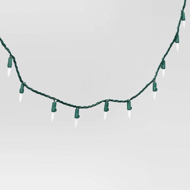 slide 3 of 4, 100ct LED Smooth Mini Christmas String Lights Warm White Twinkling with Green Wire - Wondershop™: Indoor/Outdoor, UL Listed, PVC Cable, 100 ct