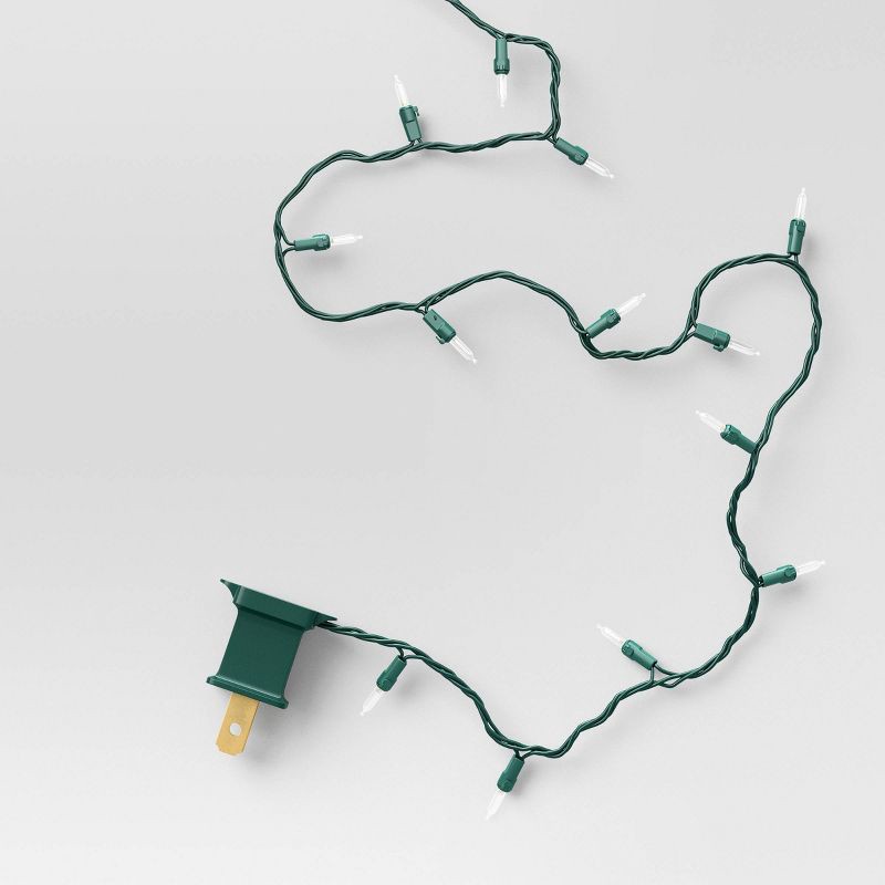 slide 4 of 4, 100ct LED Smooth Mini Christmas String Lights Warm White Twinkling with Green Wire - Wondershop™: Indoor/Outdoor, UL Listed, PVC Cable, 100 ct