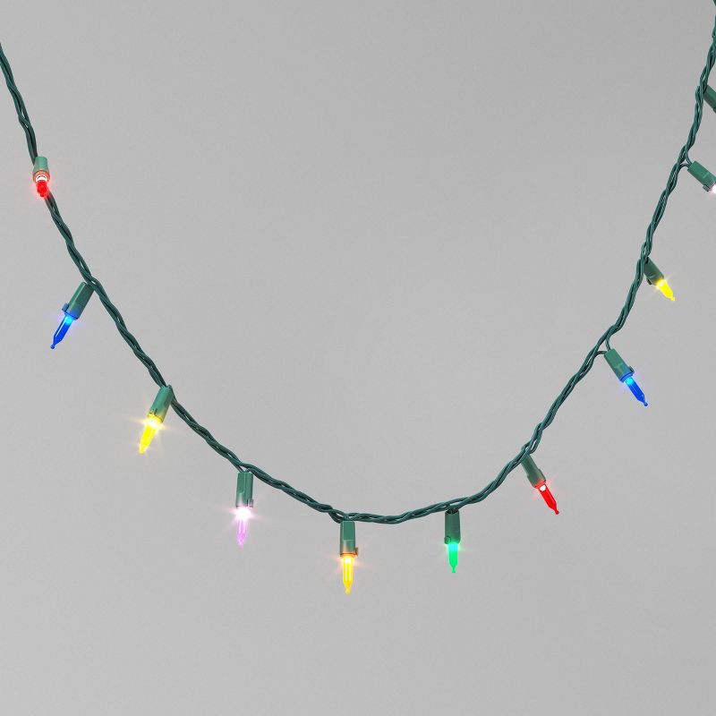slide 1 of 5, 400ct LED Indoor Outdoor Smooth Mini Christmas String Lights Spool Multicolor with Green Wire - Wondershop™, 400 ct