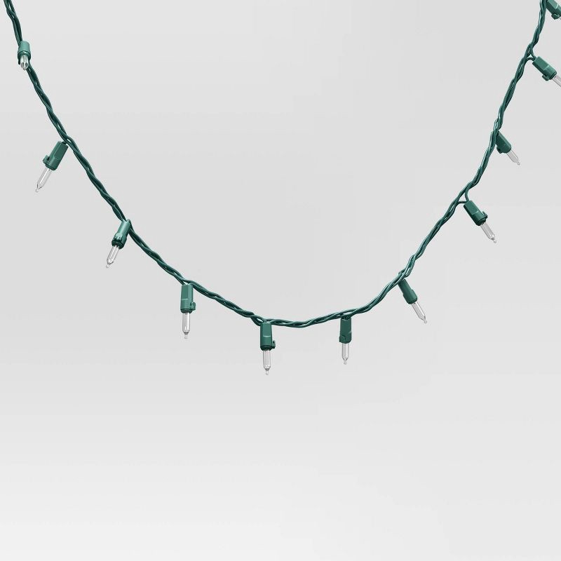 slide 3 of 5, 100ct LED Indoor Outdoor Smooth Mini Christmas String Lights Cool White with Green Wire - Wondershop™, 100 ct