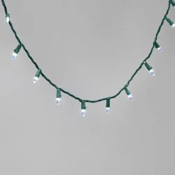 100ct LED Indoor Outdoor Smooth Mini Christmas String Lights Cool White with Green Wire - Wondershop™